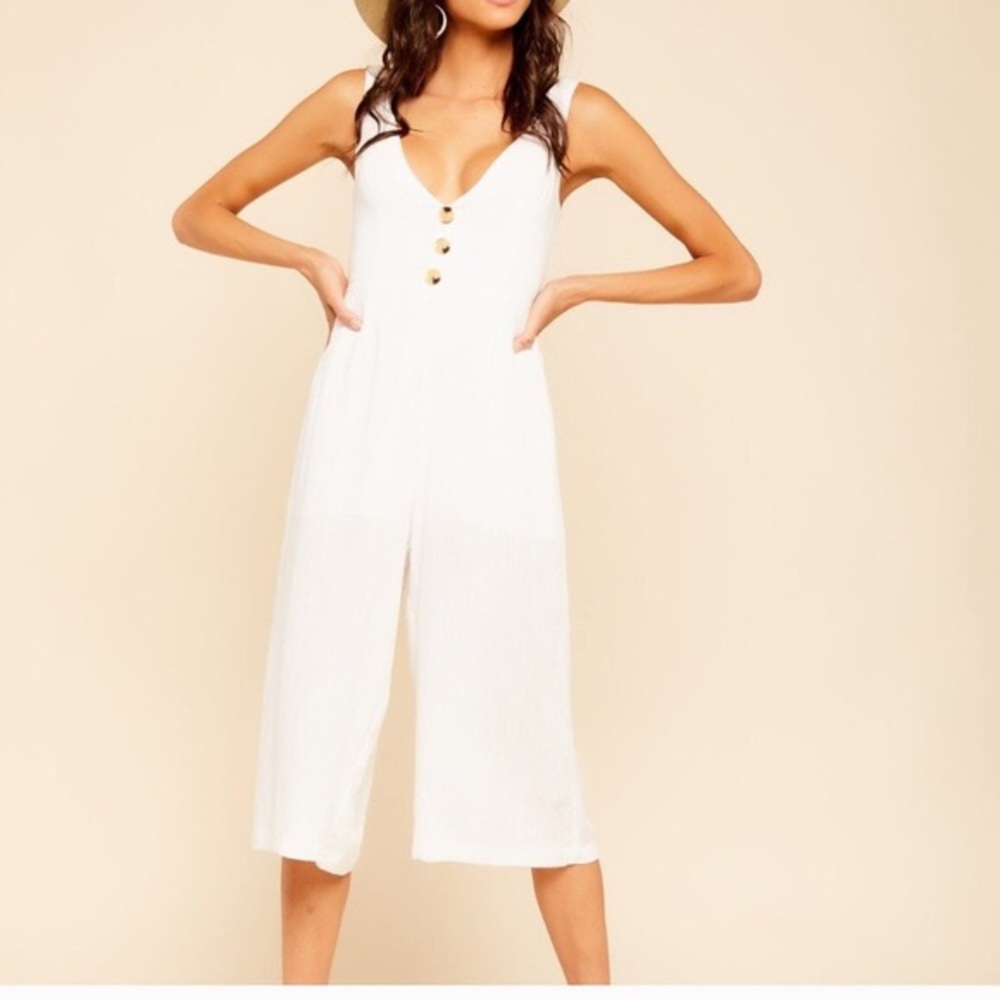 12th Tribe White Jumpsuit